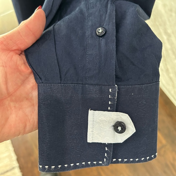 Zagiri Men’s Two Tone Blue Long Sleeve Shirt - Picture 6 of 9